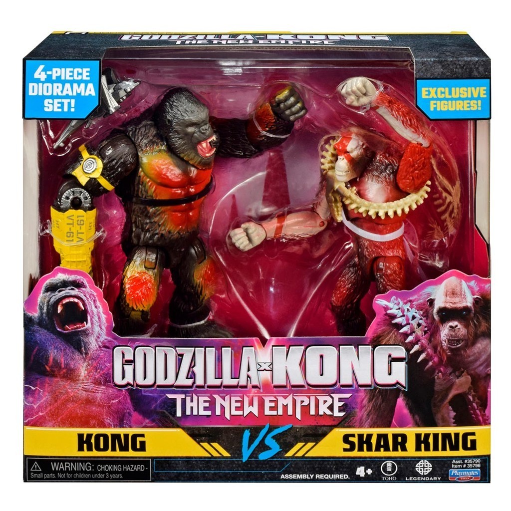 2 Bonecos Kong vs Skar King de 15cm com Acessórios Godzilla em Oferta na Shopee