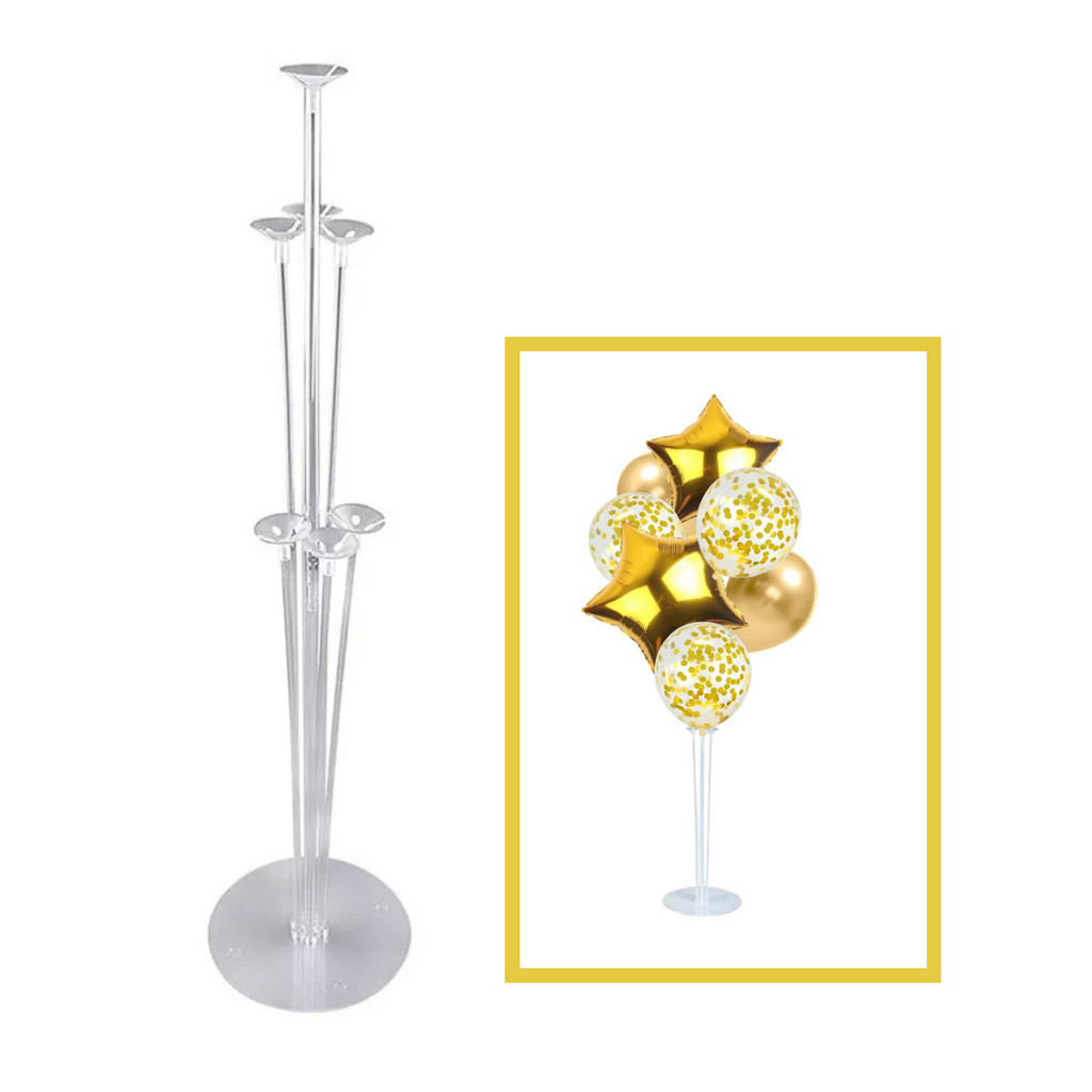 Suporte Chão Para Balão Bexiga De Chão 70cm 7 Hastes em Oferta na Shopee