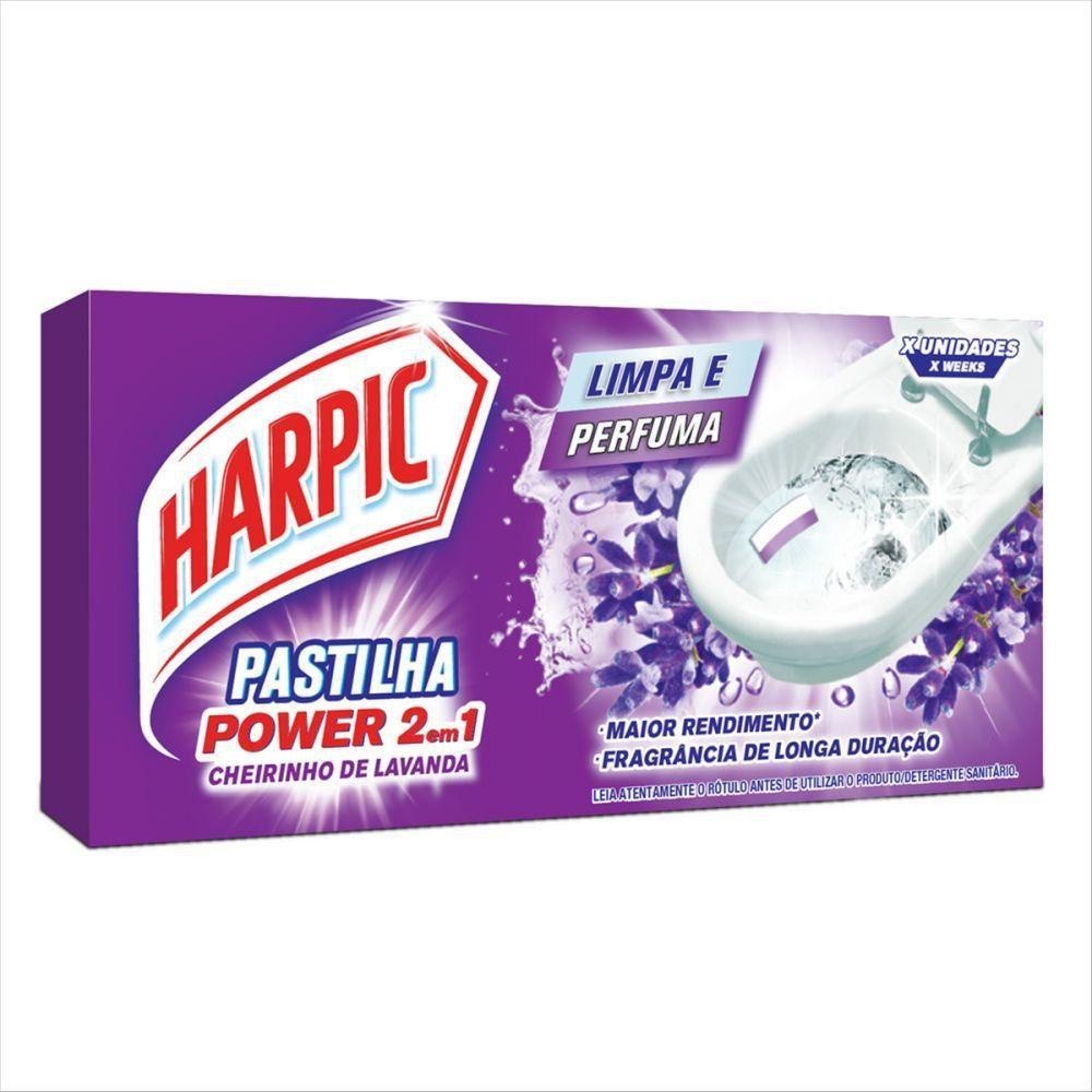 Pastilha Adesiva Sanitária Harpic Lavanda com 3 unidades - Home & Living