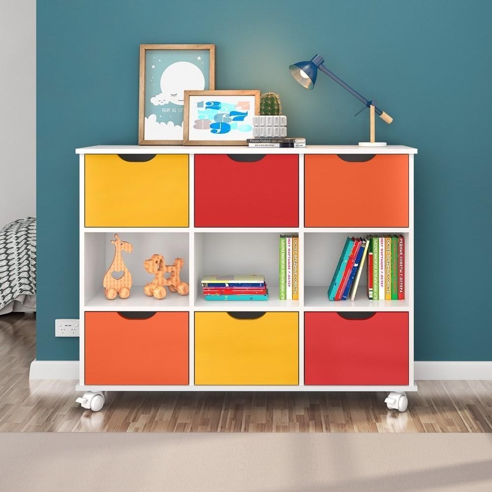 Nicho Organizador com Rodízios Toys 6 Gavetas Q01 Branco/Colorido - Mpozenato em Oferta na Shopee