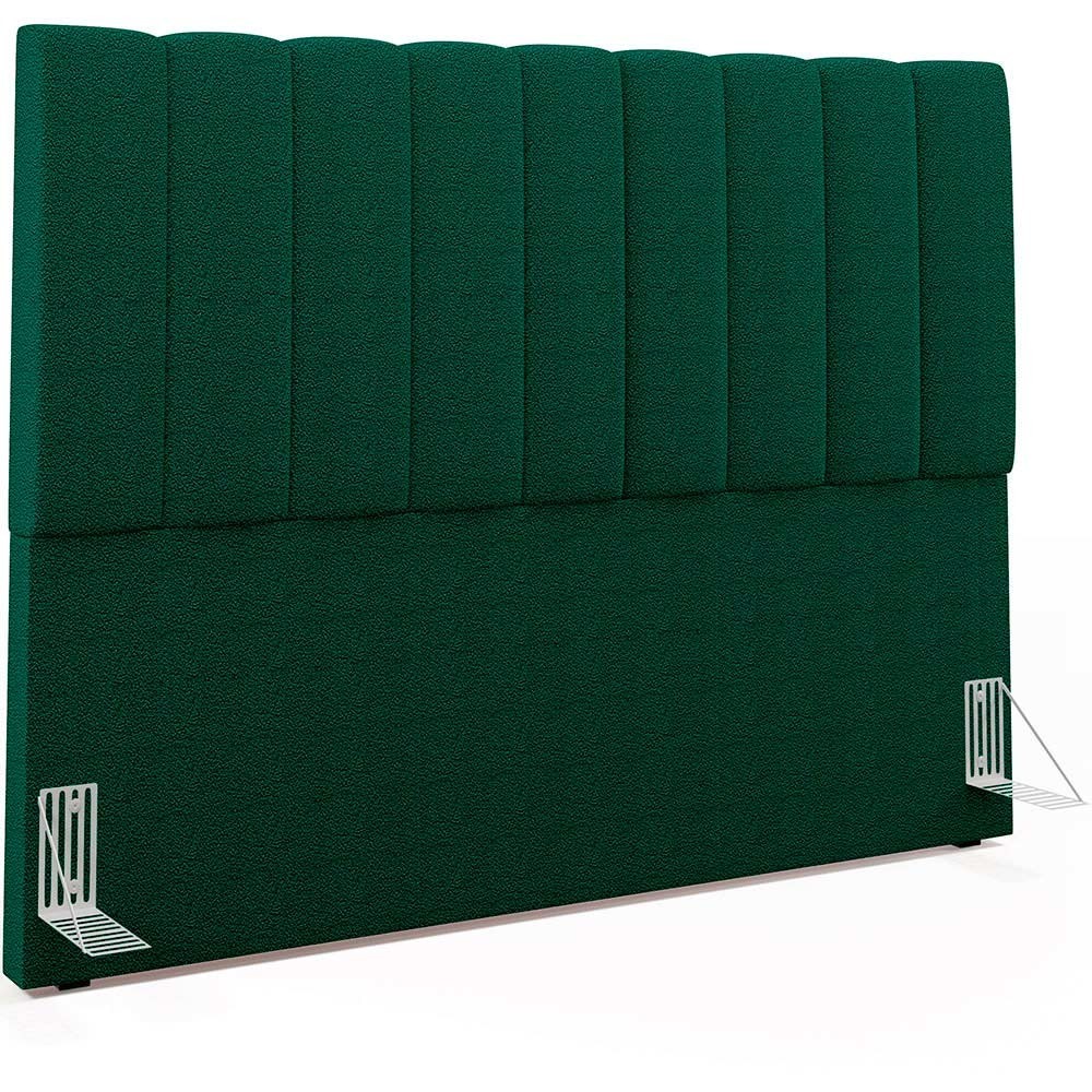 Cabeceira Cama Box Casal Queen 160 cm Dália W01 Bouclê Verde - Lyam Decor - Home & Living