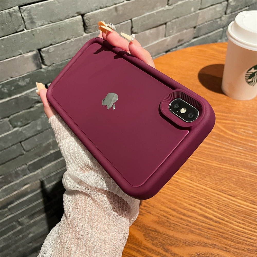 Capa de Silicone simples de alta qualidade para telefone, adequada para iPhone 7Plus /8Plus, X XR XS Max Disponível. À prova de choque, resistente a choques Câmera de proteção contra suor à mão. em Oferta na Shopee