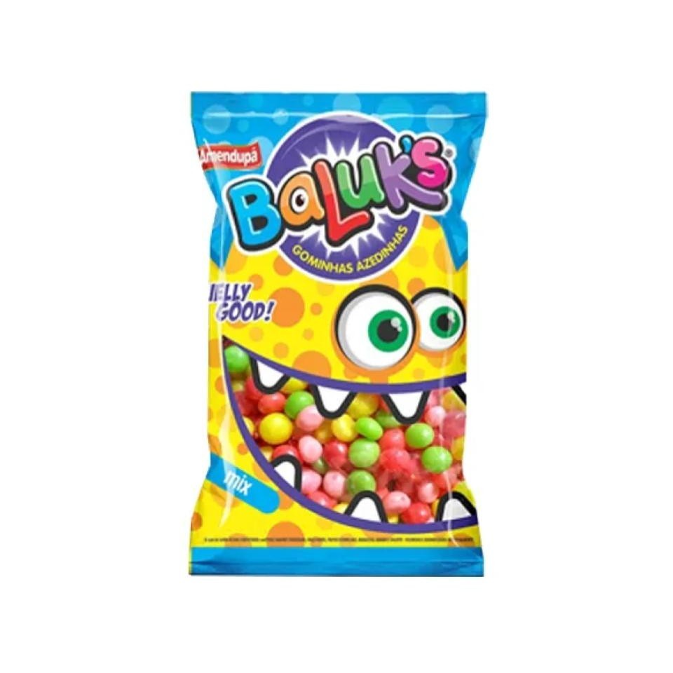 Bala de Goma Azedinha Baluks Mix 400g - Amendupã