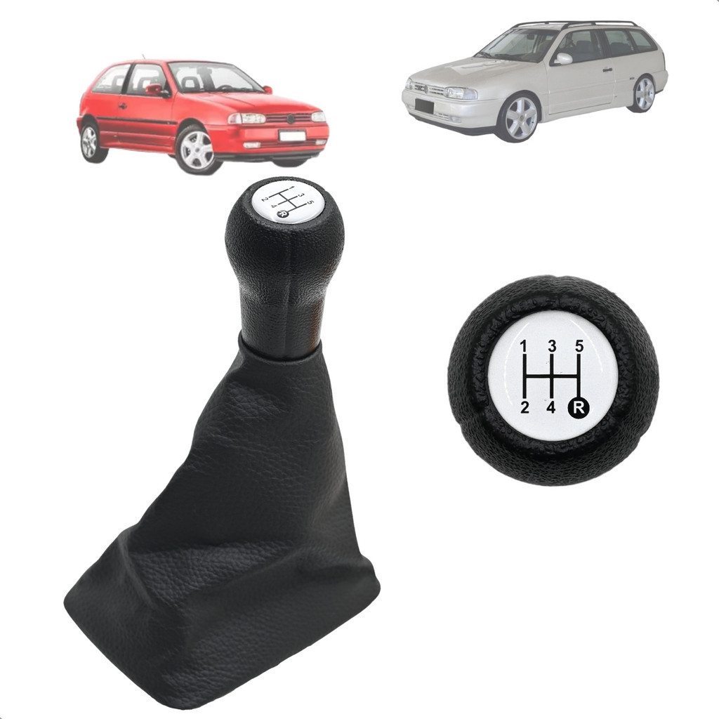 Jogo Manopla Coifa Saveiro Gol Parati 1987 a 1997 1998 1999 Base Curta Resina Prata