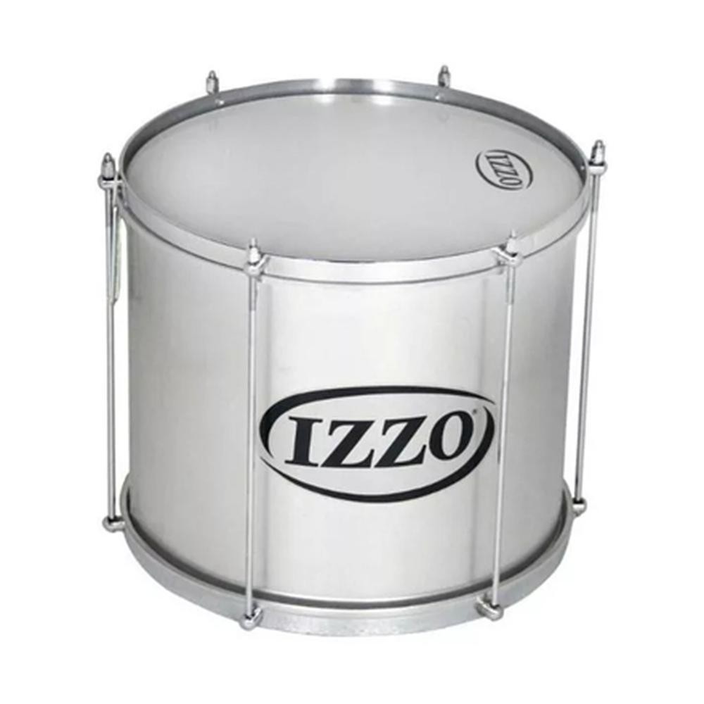 SURDO IZZO 14"X30cm ALUMINIO C/PELE LEITOSA P3
