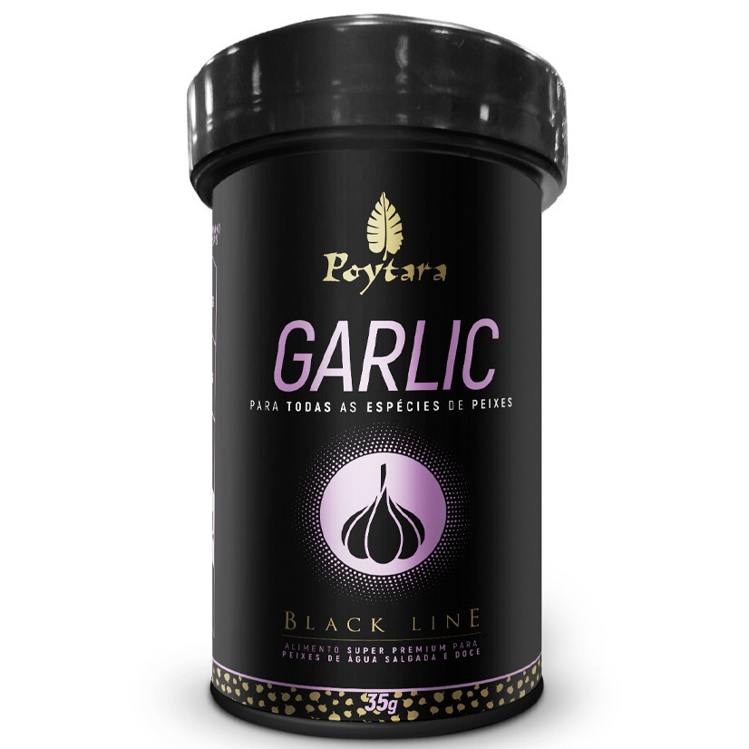 Garlic Black Line 35g Ração Super Premium P/ Todos Os Peixes - Poytara
