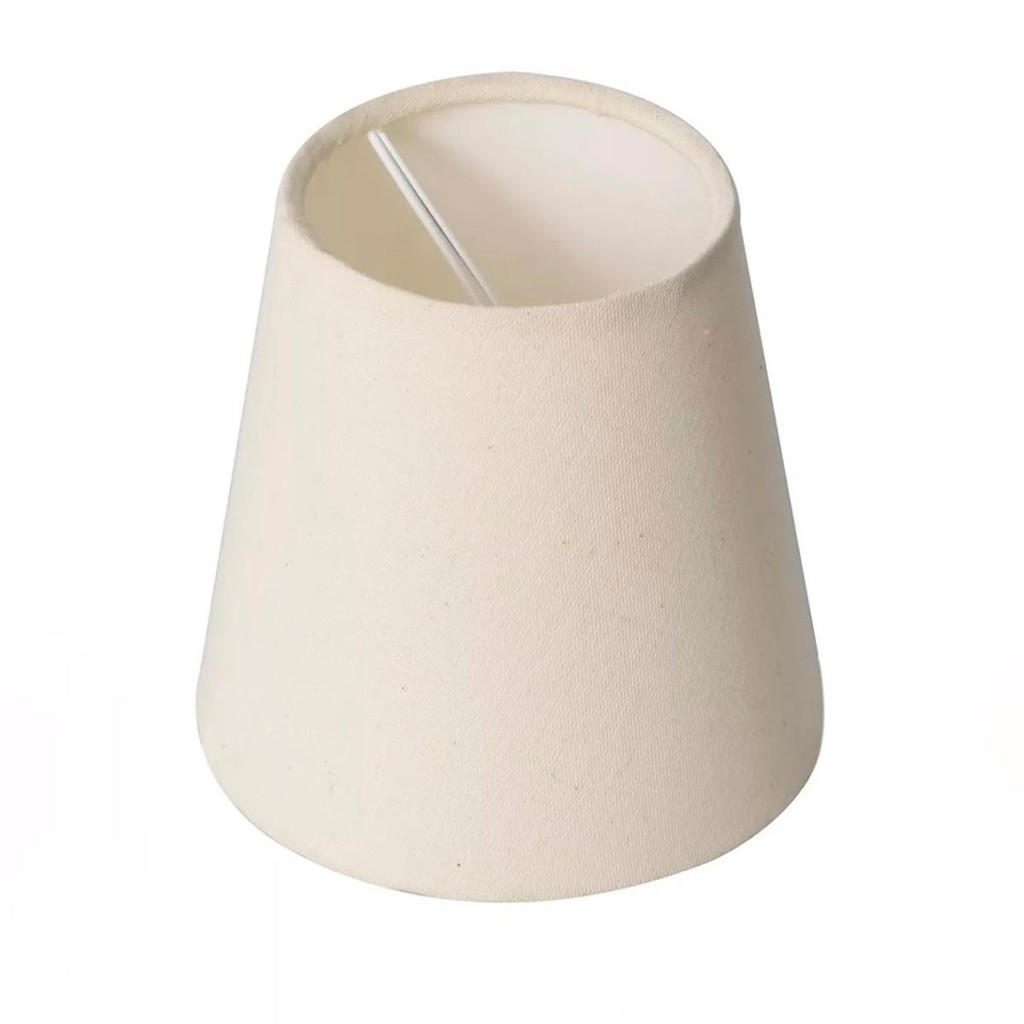 Imagem Cúpula luminaria Pequena 13x7x14cm Tecido Algodão Cor bege, Preta branca Ref 02