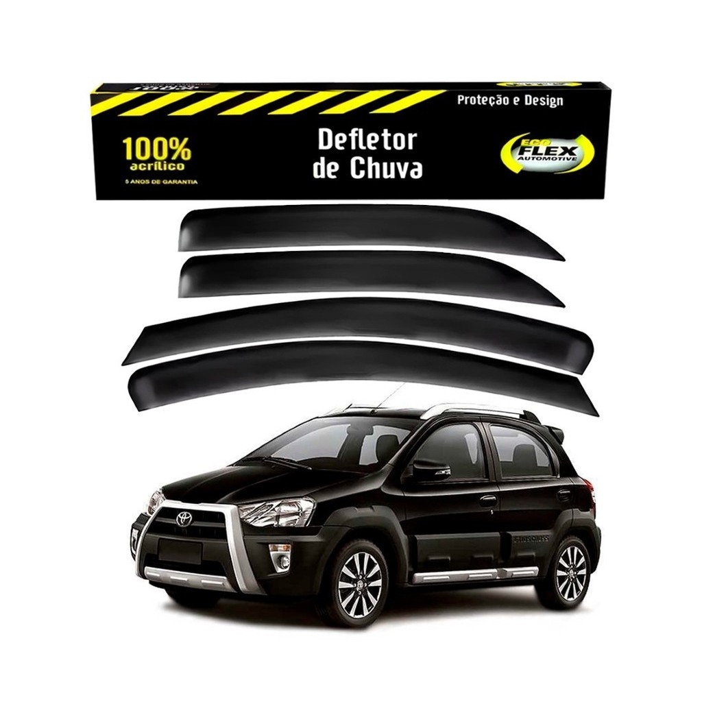 JOGO CALHA DEFLETOR CHUVA TOYOTA ETIOS CROSS 1.5 2013 A 2018 - Spare Parts and Accessories for Vehicles