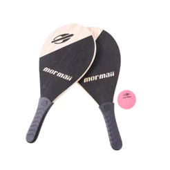 Kit Raquetes + Bola Mormai Para Praia Pisicna Frescobol