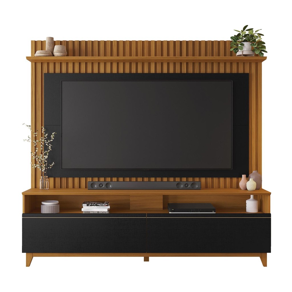 Estante Home NT1340 Freijó Trend/Preto Tx Notável Móveis 