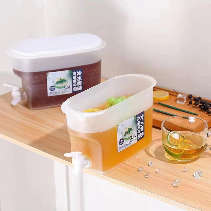 3.5L Suqueira Plastica com tampa para Geladeira Com torneira capacidade 3,5litros para agua saborizada em Oferta na Shopee