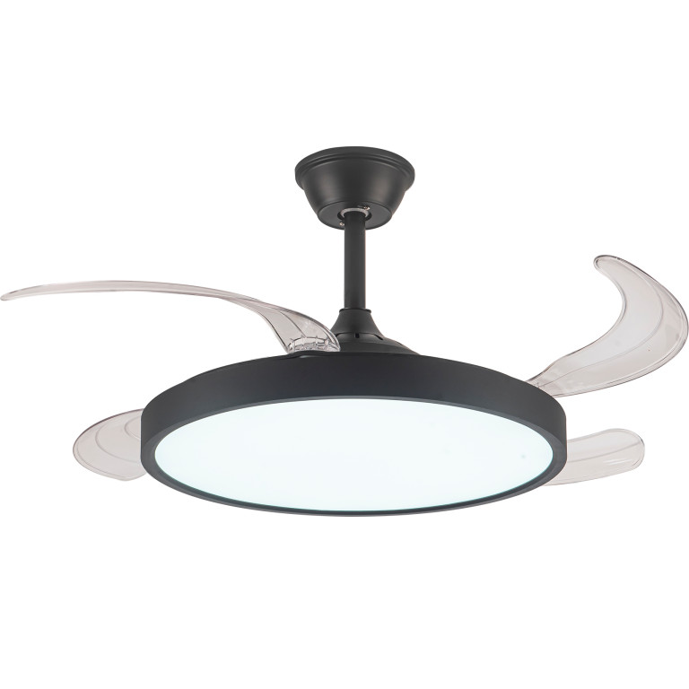 Luminária LED Plafon com Ventilador de Teto Fleshwind Slim 36W Controle Remoto 3 Cores de Luz
