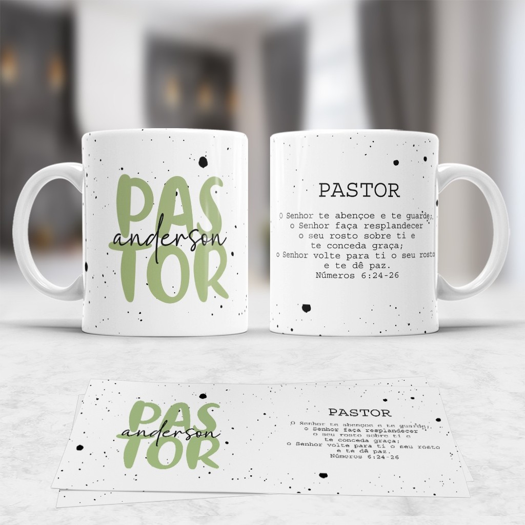 Caneca Personalizada Para Pastor Com Nome em Oferta na Shopee
