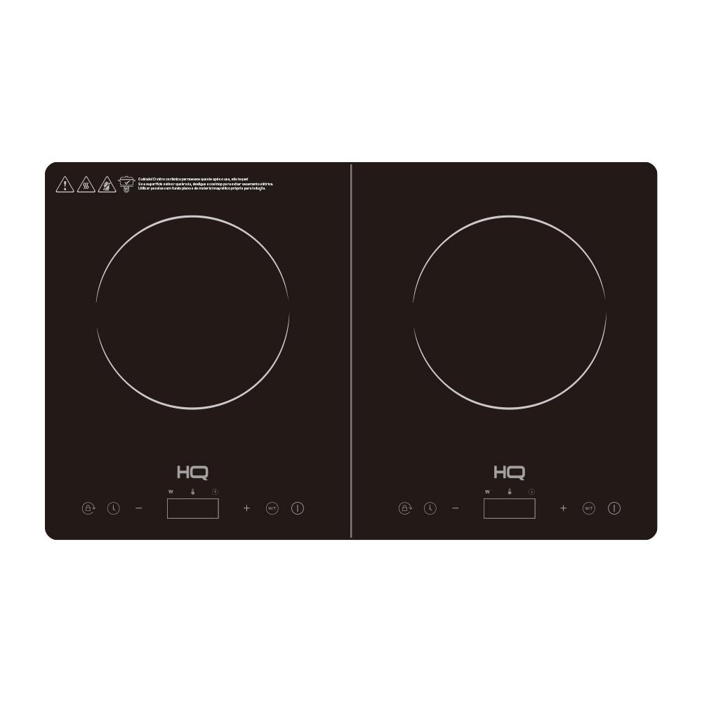 Cooktop de Indução HQ 2 Bocas Portátil 3500W Preto HQ-IDS3502 220V
 em Oferta na Shopee