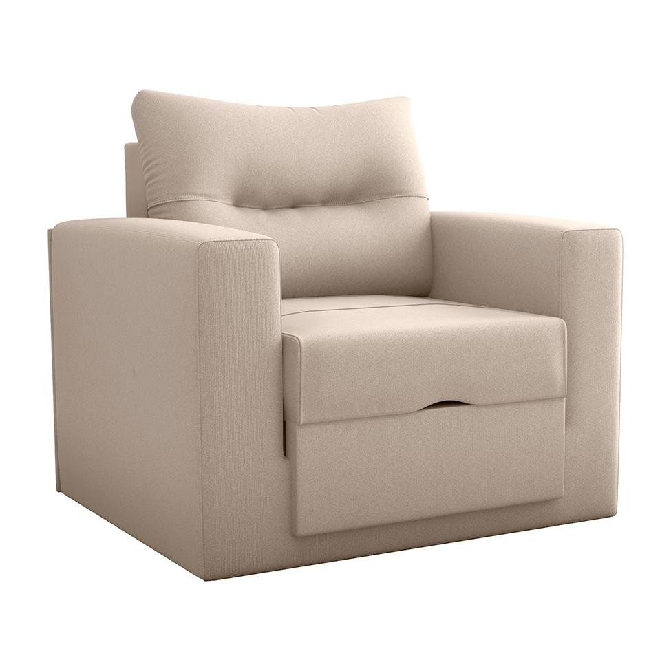 Sofá-Cama Solteiro Marisol Suede Bege - Home & Living