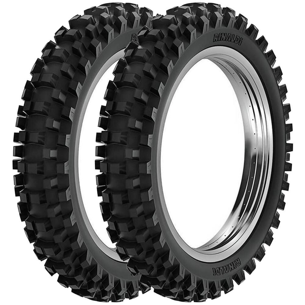 Par Pneu Mais Largo Crf 230f Ttr 230 120/100-18 + 80/100-21 Rw33 Rinaldi