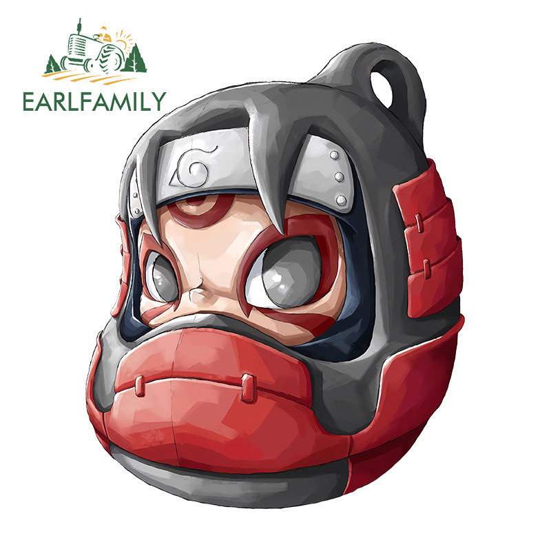 EARLFAMILY Naruto x Daruma Adesivo De Carro De Desenho Animado , Motocicleta , Bagagem , Sedan , Vinil , À Prova De Arra