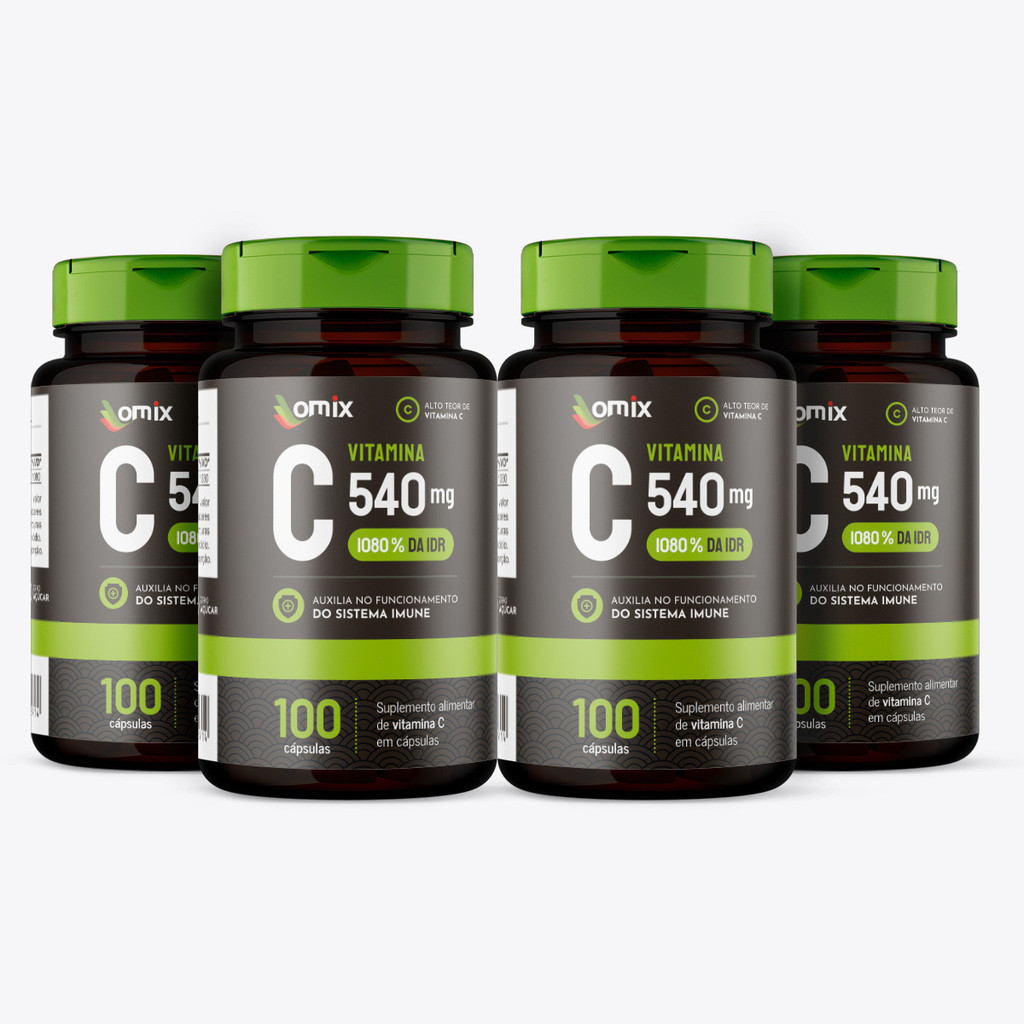 Kit 4x - Vitamina C - 100 cápsulas