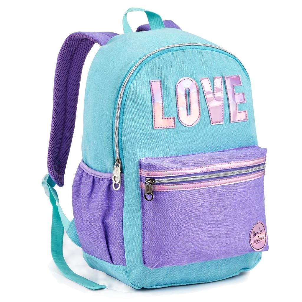 Mochila Costas Juvenil Reforcada Feminina Love Denlex