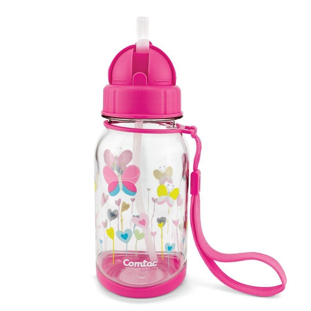 Copo Infantil Com Canudo Borboleta Tritan Comtac Kids 4371