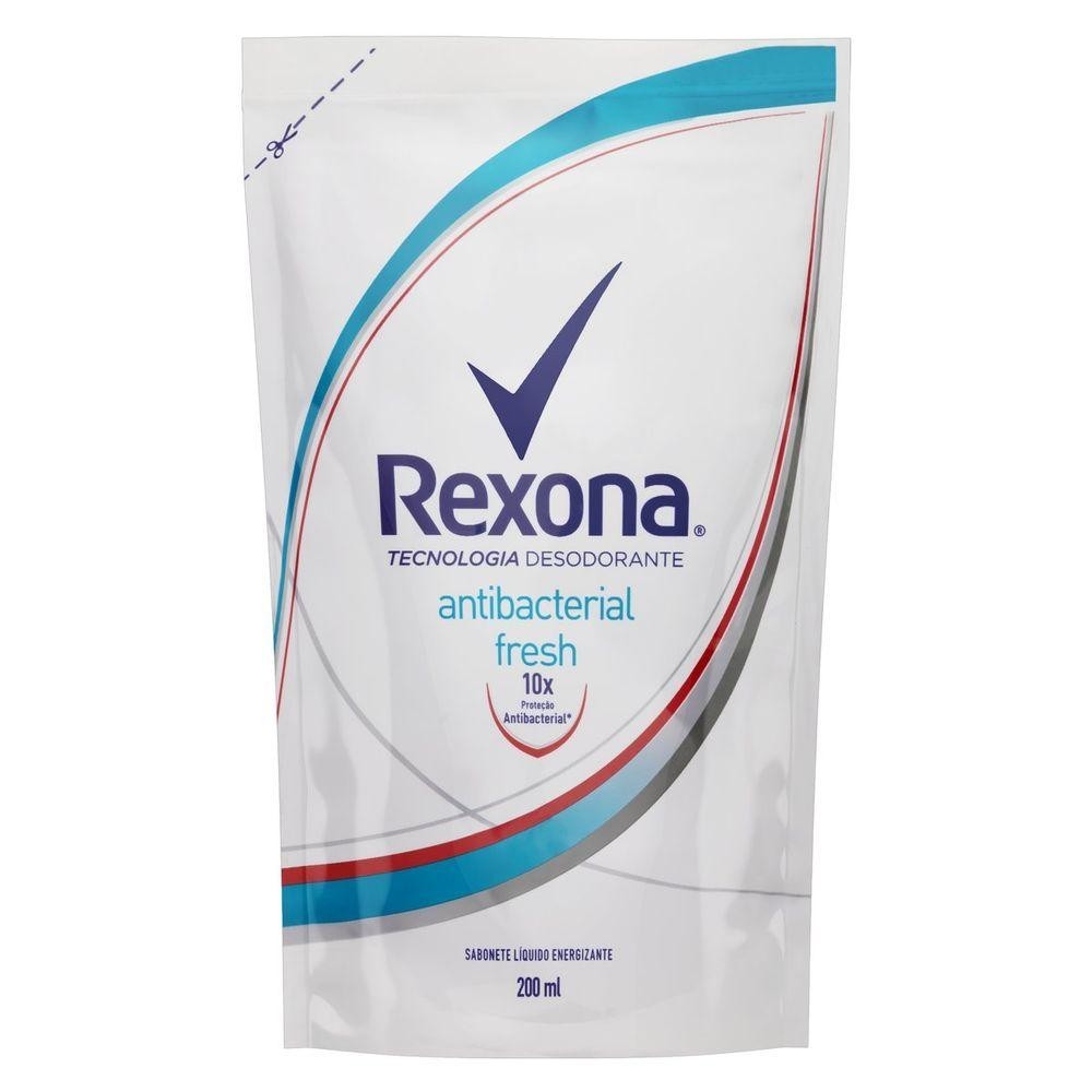 Refil Sabonete Líquido Rexona Fresh Antibacterial com 200ml em Oferta na Shopee