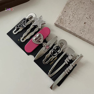 Uequilibrium 7PCS Dopamine Style Love Letter Star Rhinestone Clip De Pato Penteado Barrettes Acessórios De Cabelo Feminino Novo
