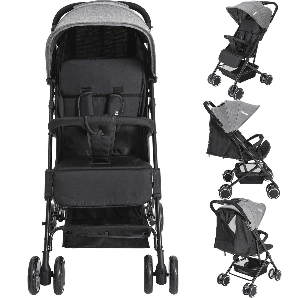 Carrinho Mascote Grafite com Bebe Conforto Kiddo em Oferta na Shopee