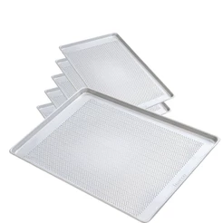 KIT 5 ASSADEIRA 60X40X2 PERFURADA ESTAMPA ALUMÍNIO 0,8 MM - IMECA