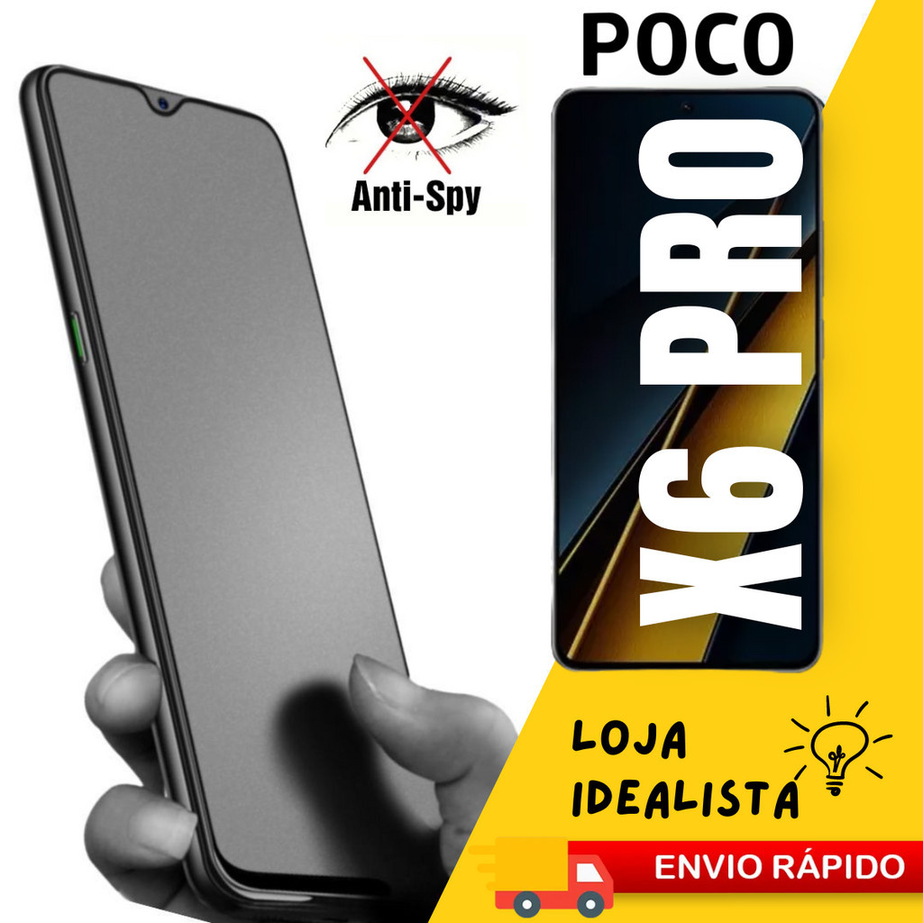 Pelicula Ceramica Fosca Privacidade 9D 3D Xiaomi Poco X6 Pro 5G Matte Privacy Antispy Envio Rapido em Oferta na Shopee