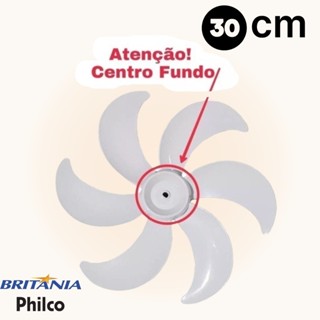 Hélice Original Para Ventilador Britania/Philco 30cm 6 Pás em Oferta na Shopee