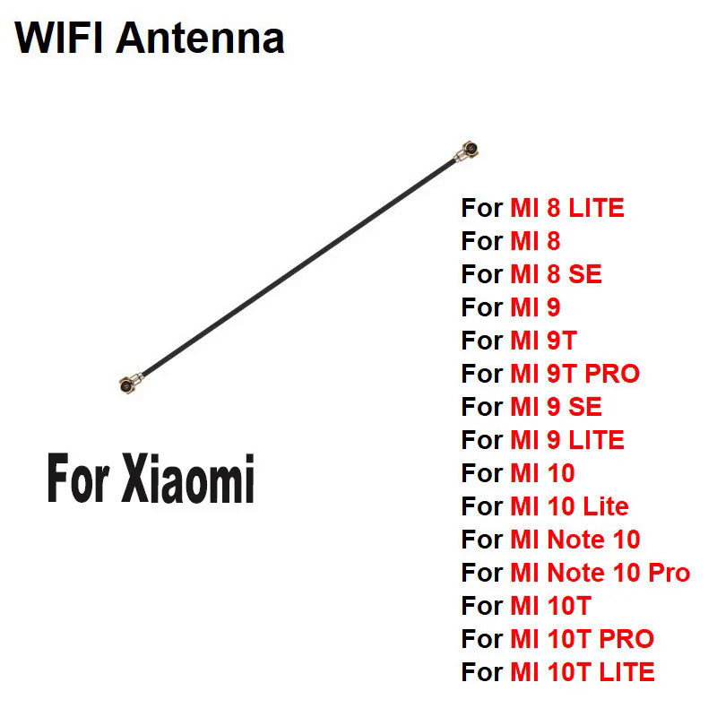 Wi-Fi Para Xiaomi MI 8 9 9T SE Nota 10 10T LITE PRO Signal Wi-fi Antena Fita Antena Flex Cable Wire Repair Parts