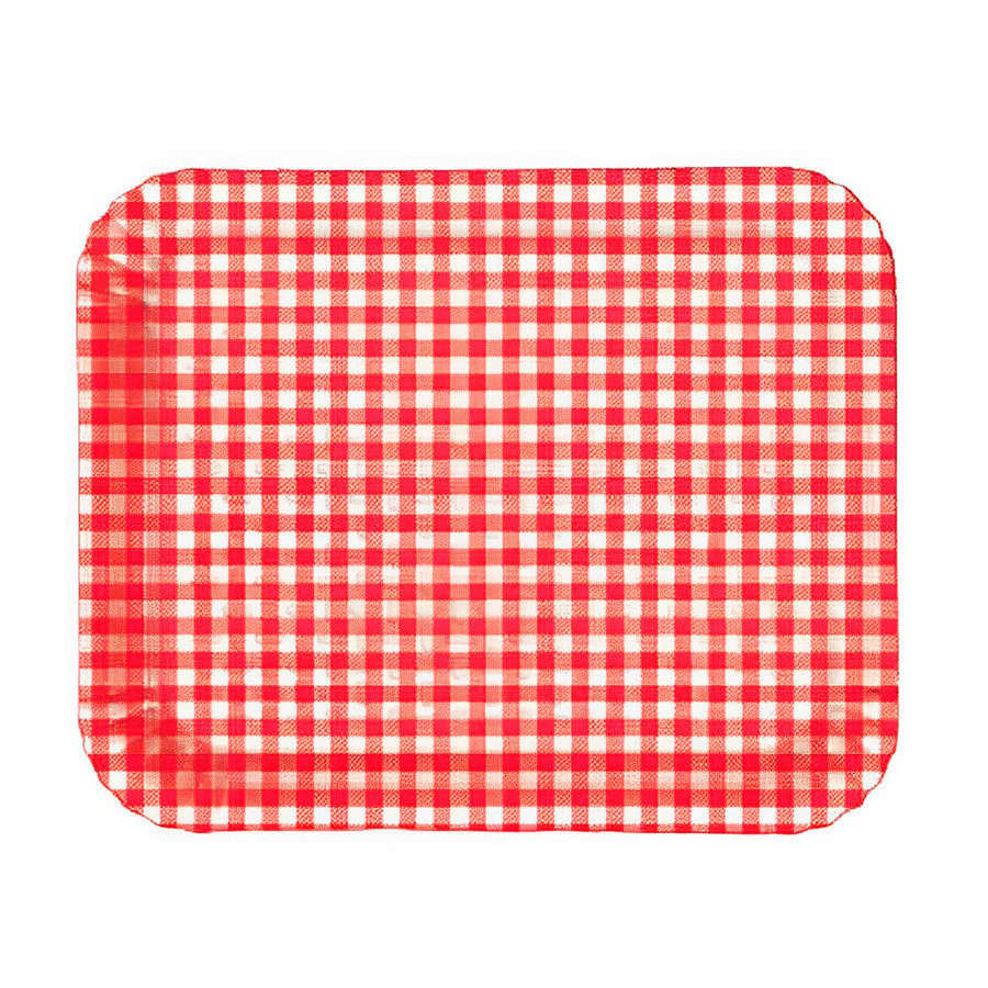 Bandeja Laminada - Xadrez Vermelho - 40,5x33cm - 1 unidade - Rizzo