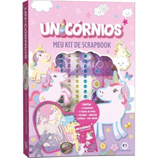 Livro Unicórnios - Meu kit de scrapbook em Oferta na Shopee