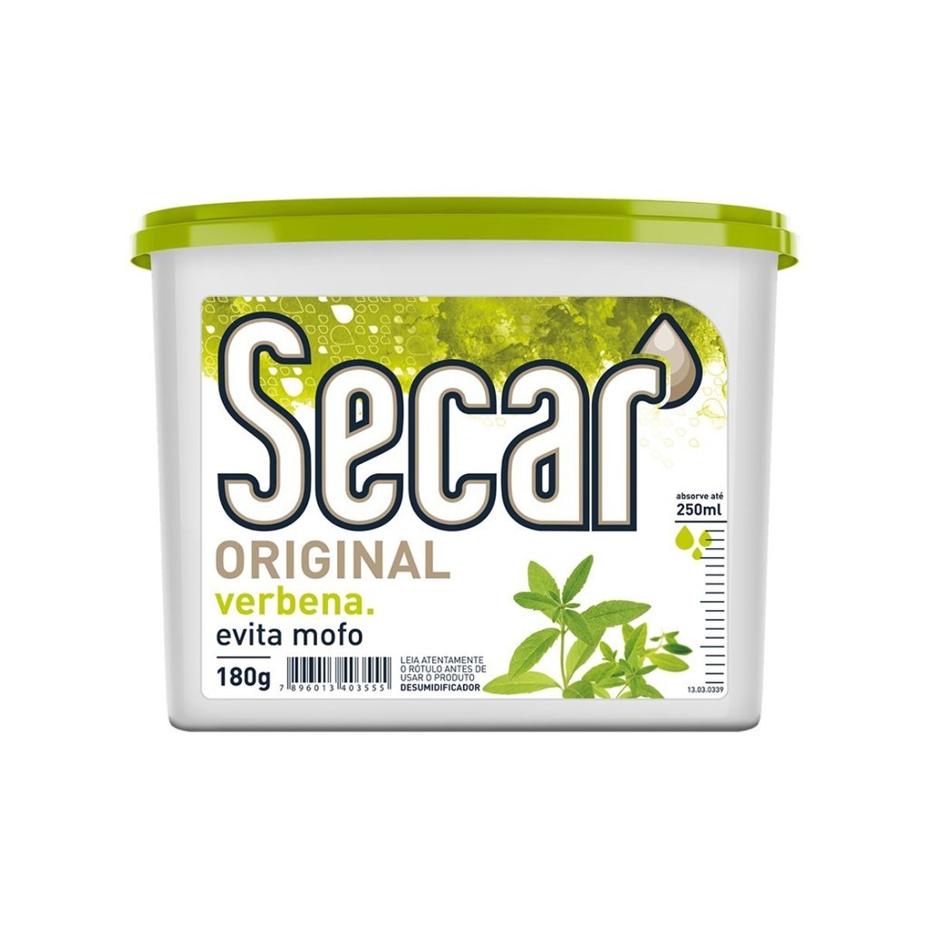 Anti Mofo Secar Original Verbena 180g Desumidificador Evita Mofo Armário Gavetas Casa