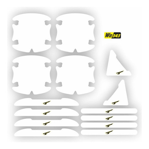 Adesivos Protetores De Maçaneta Fiat Argo Sting 2023