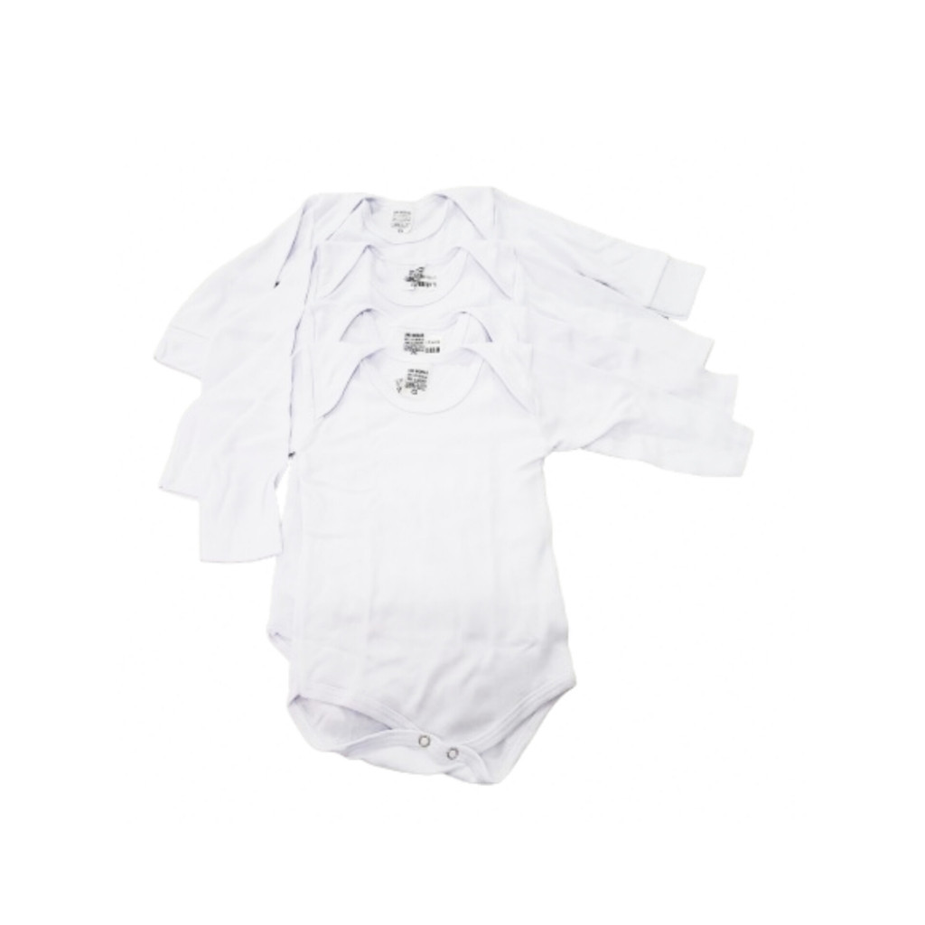 KIT 4 BODY 100% ALGODÃO LISO BEBÊ MENINO MENINA ATACADO