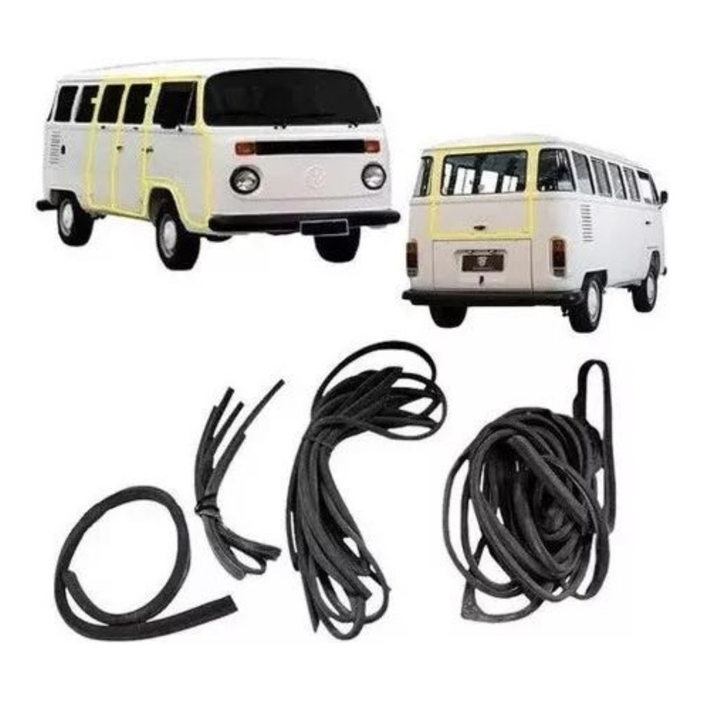 Kit Borrachas Porta Dianteira Meio Mala Kombi Clipper 94/95 em Oferta na Shopee