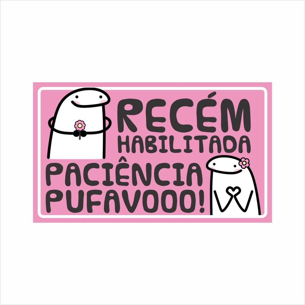 Adesivos Grande Recém Habilitada Paciência Flork Adesivo Personalizado Grande em Oferta na Shopee