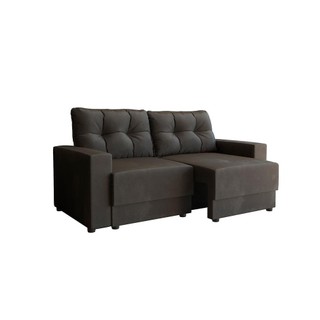 Sofá 2 Lugares Retrátil Lubeck Suede Grafite 140 cm
