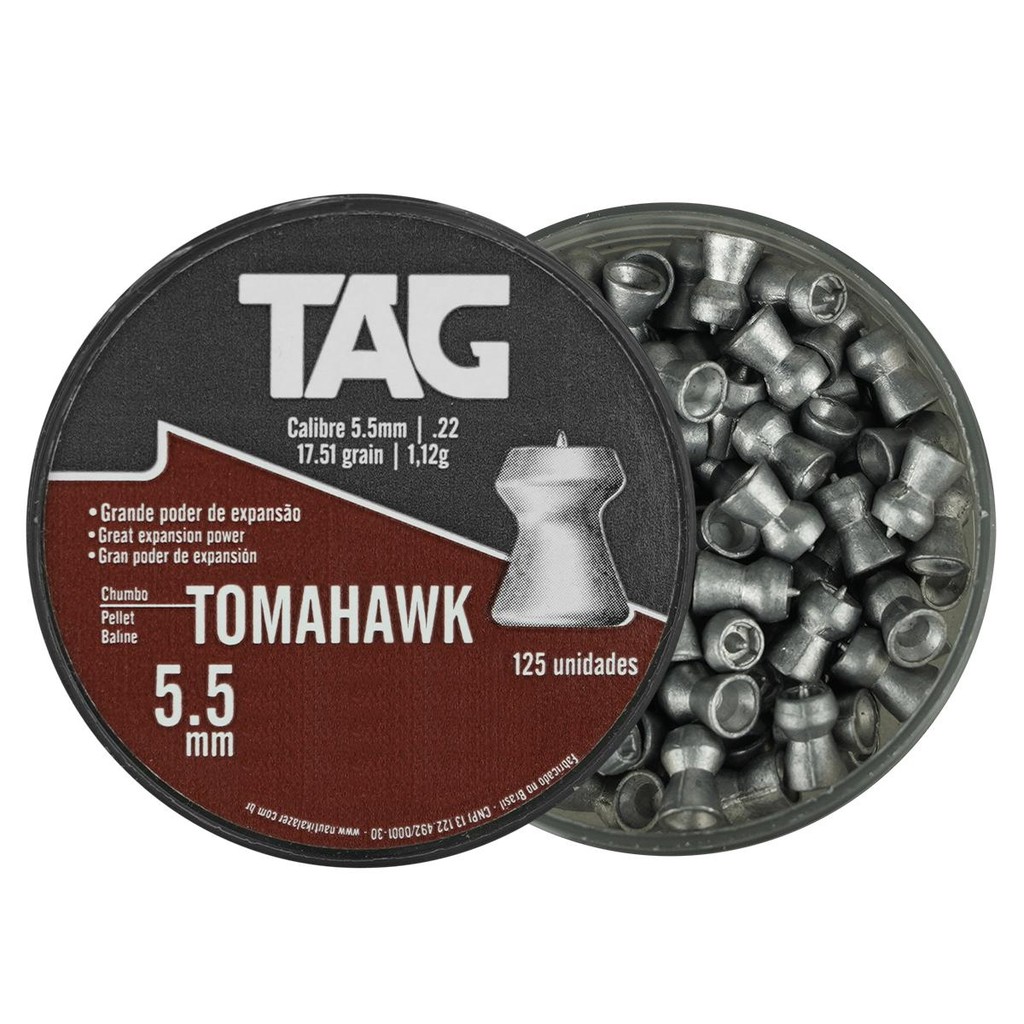 CHUMBINHO TOMAHAWK 5,5MM - C/ 125PC - TAG em Oferta na Shopee