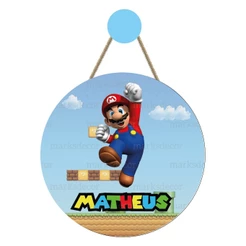 Enfeite Porta Maternidade Super Mario Bross Quadro Decorativo Infantil Quarto Menino