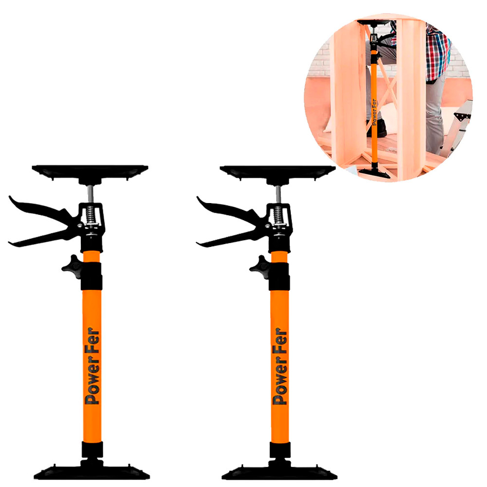 Kit 2 Suporte Telescópico Para Móveis Drywall Até 30Kg 50cm -115cm Profissional Marceneiro Montador em Oferta na Shopee