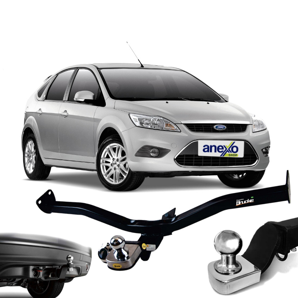 Engate Reboque Ford Focus 1998 a 2008 Brucke FO2034 Rabicho Tração 700kg Haste fixa