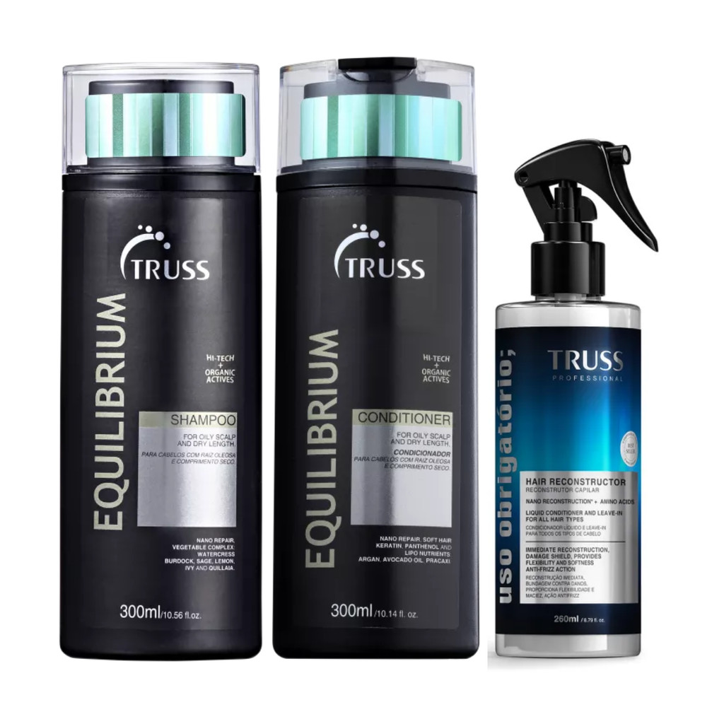 Kit Shampoo E Condicionador Equilibrium 300ml + Uso Obrigatorio - Truss