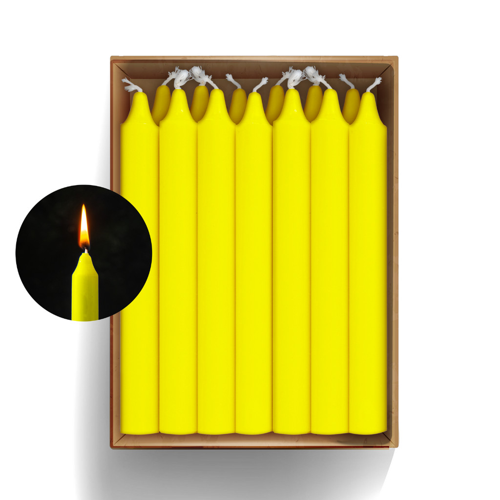 Kit 50 Velas Palito 16x1,5 Amarelas Queima 4h30 100% Parafina em Oferta na Shopee