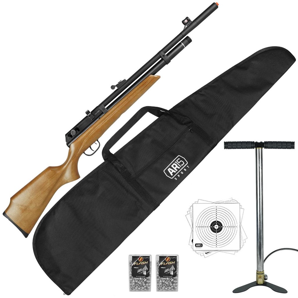 Carabina Pressão 5.5mm PCP Beeman 1331 Raider + Bomba Manual em Oferta na Shopee