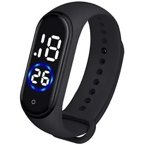 Relógio Esportivo LED Digital a Prova D’água Pulseira Silicone Colorida