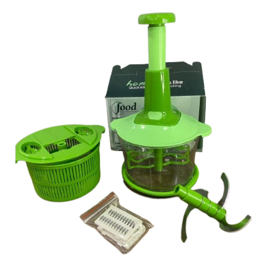 Processador Manual Multifuncional e Cortador Picador Triturador de Alimentos Capacidade 1Lt em Oferta na Shopee