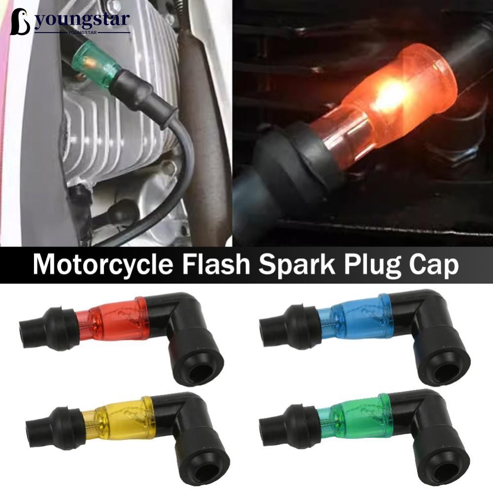 YOUNGSTAR Motocicleta Flash Vela De Ignição Tampa Da 90 Graus Piscando J3M8 em Oferta na Shopee