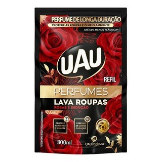 Uau Lava Roupas Perfumes Rosas E Sedução 800ml Refil em Oferta na Shopee